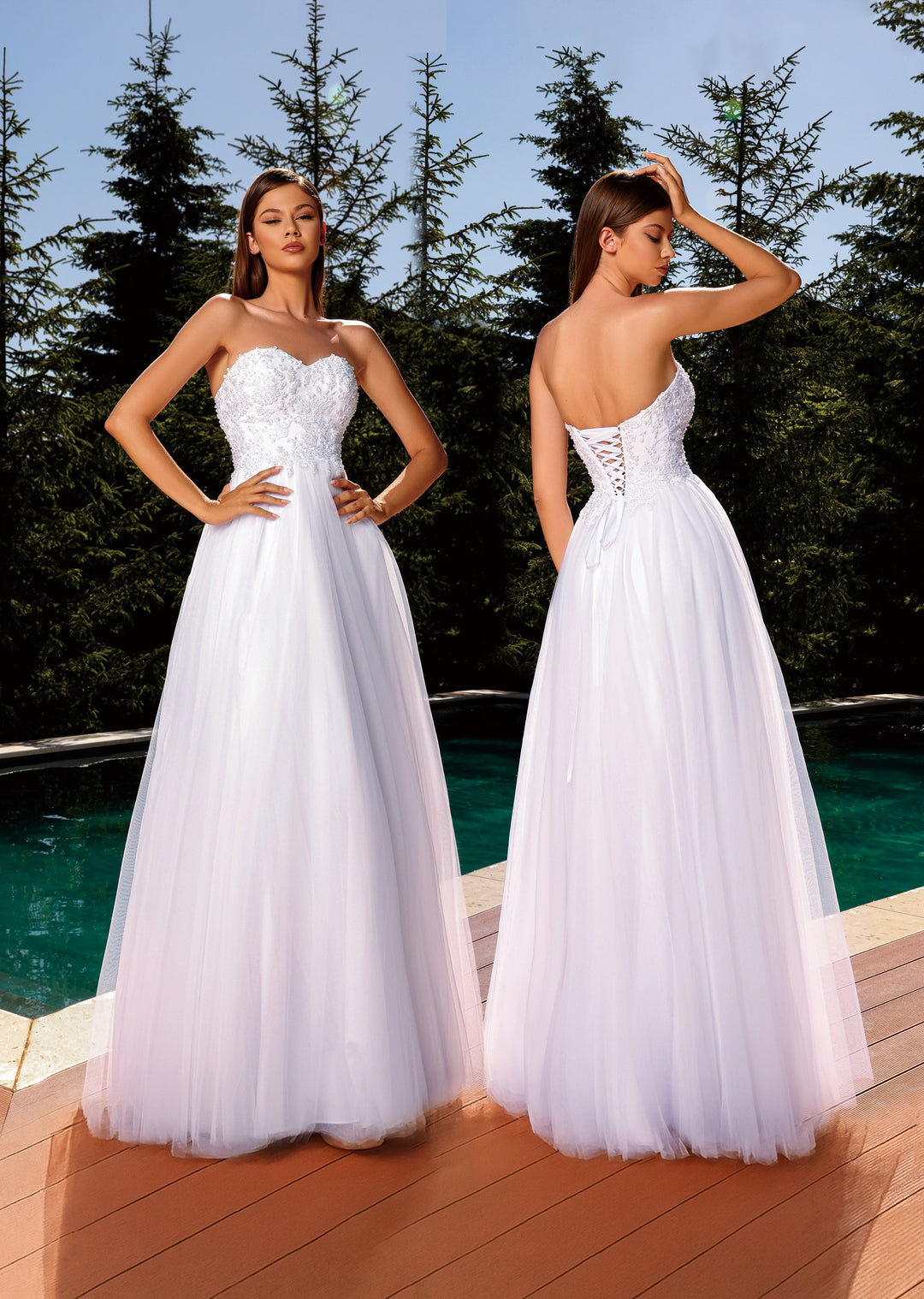 Wendy Dress in White by Nicoletta JP132