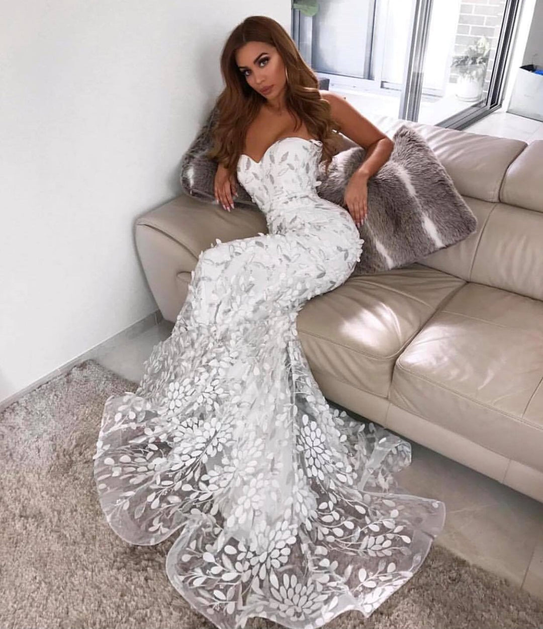 Elle Dress in Ivory by Nicoletta JX1097