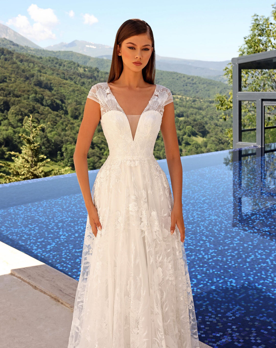 Macy Dress in Ivory by Nicoletta JX5036