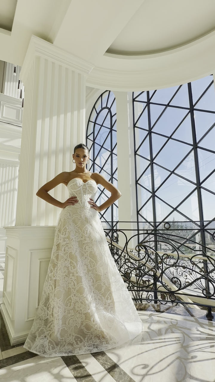 Lee Dress in Ivory/Nude by Nicoletta NC1057