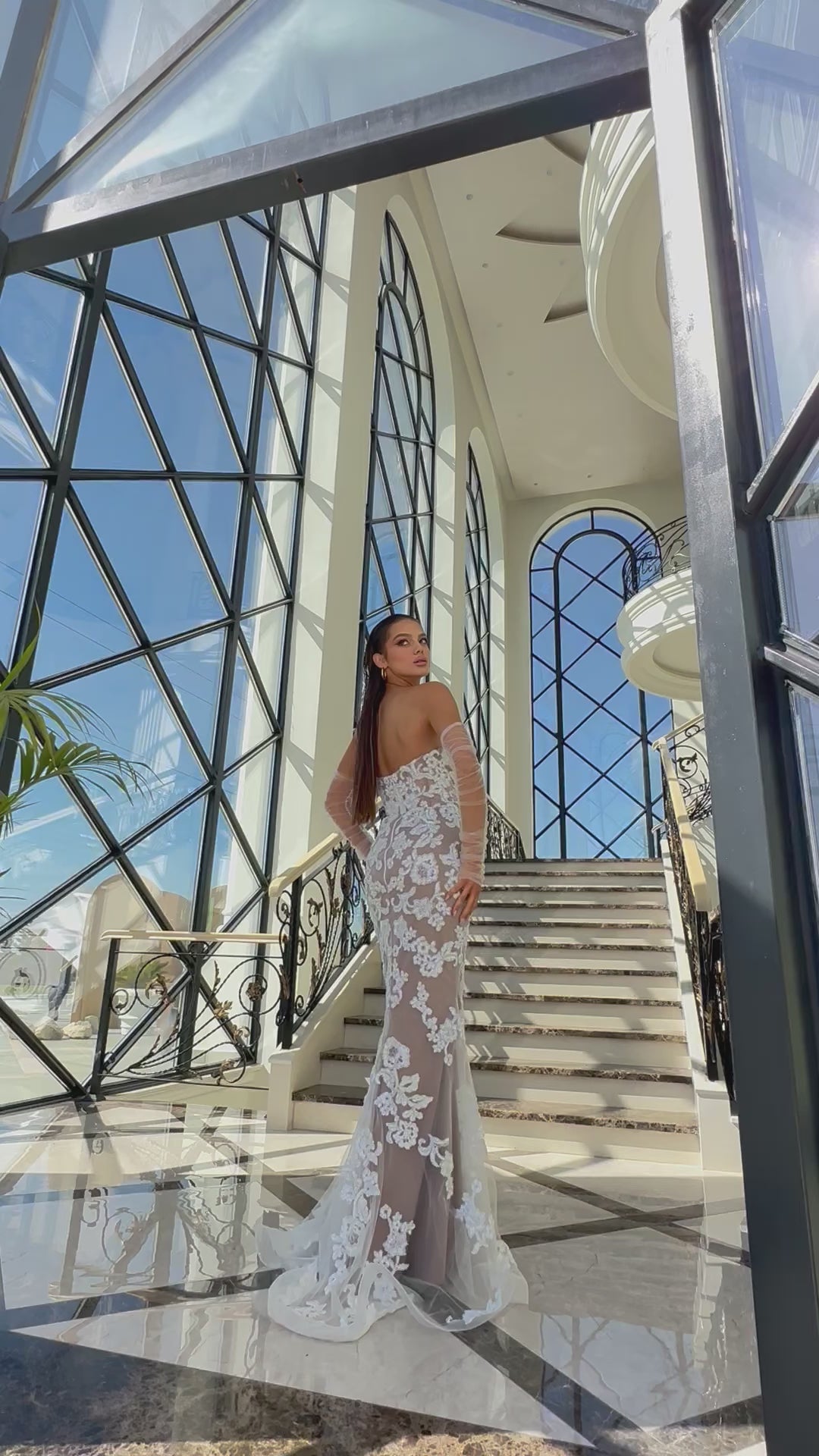 Jamie Dress in White/Nude by Nicoletta NC1020