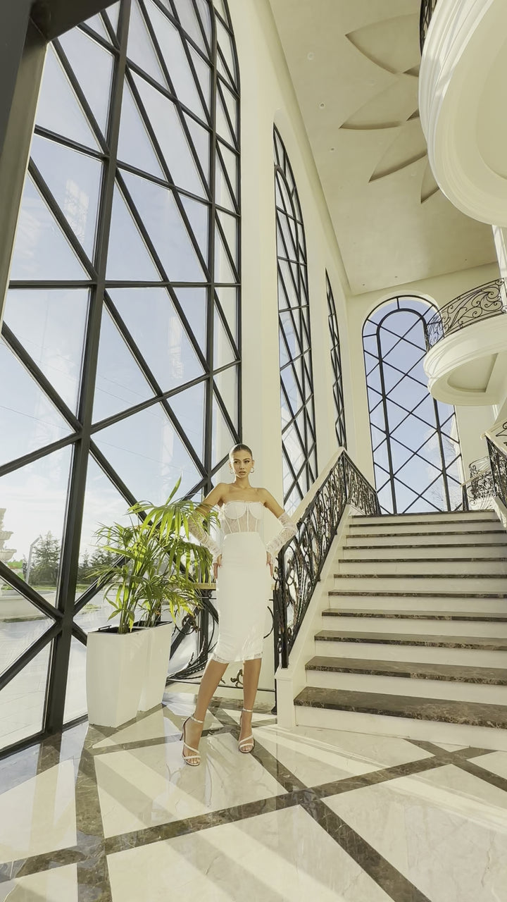 Miley Dress in Ivory by Nicoletta NC1008