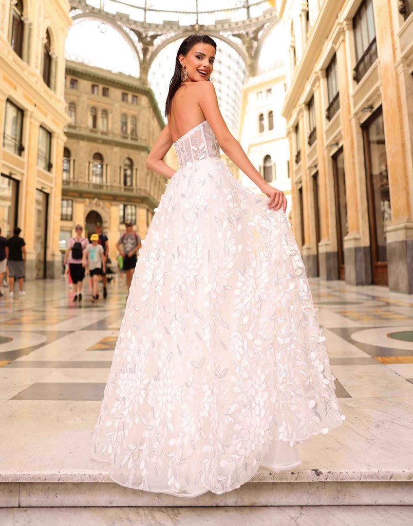 Kara Dress in Ivory by Nicoletta NC1097 - ElissaJay Boutique