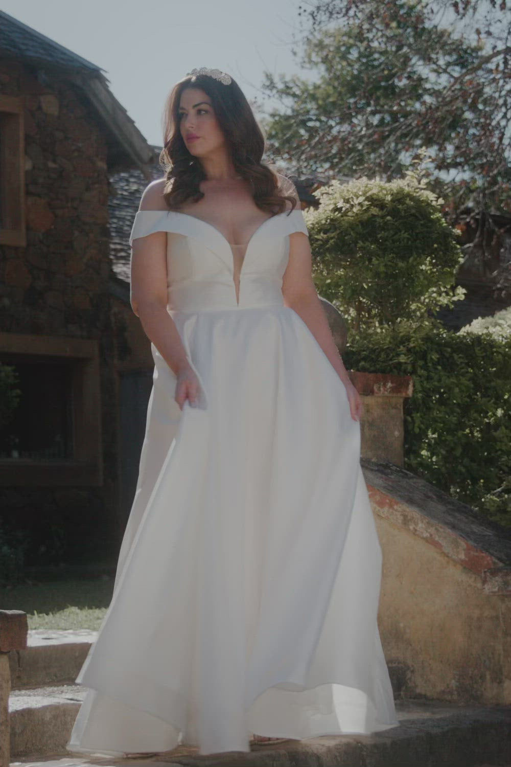 Beth Dress In Vintage White Curve By Tania Olsen PO861