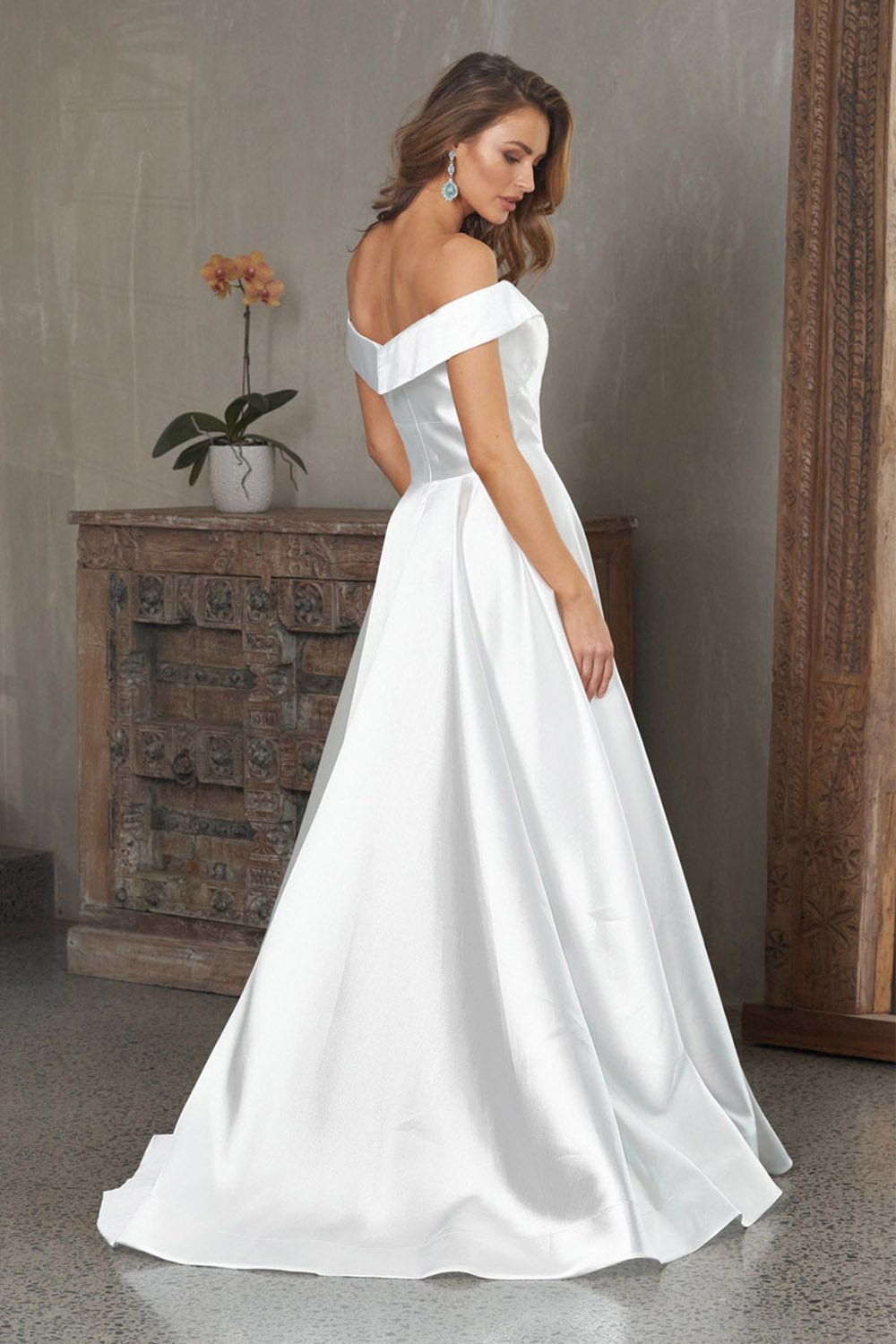 Beth Dress In Vintage White By Tania Olsen PO861 - ElissaJay Boutique