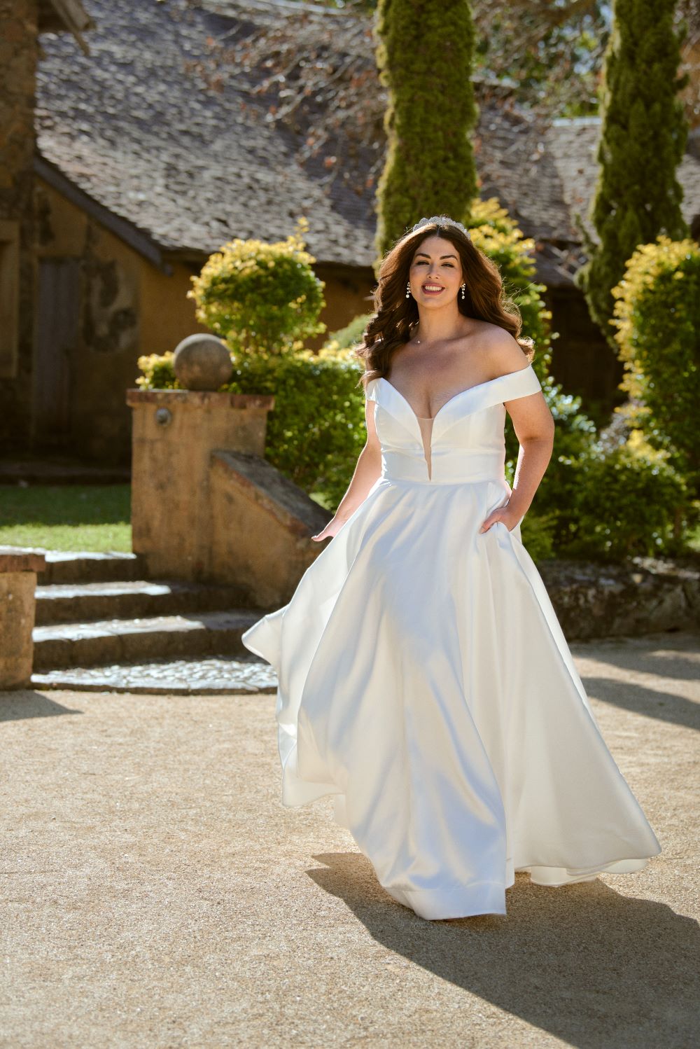 Beth Dress In Vintage White Curve By Tania Olsen PO861 - ElissaJay Boutique