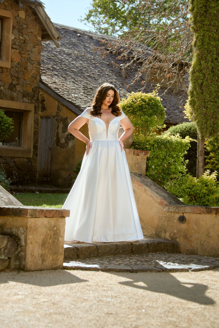 Beth Dress In Vintage White Curve By Tania Olsen PO861 - ElissaJay Boutique