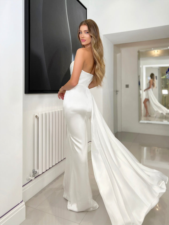 Annie Dress in Ivory by Jadore JX6020 - ElissaJay Boutique