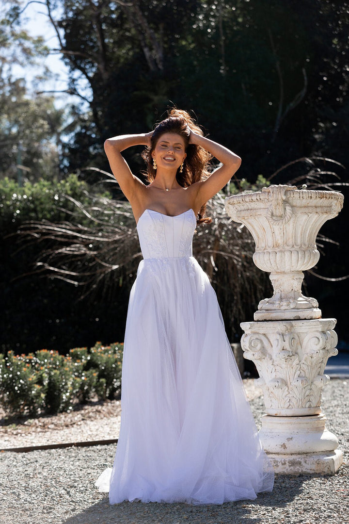 Lily Dress in Vintage White by Tania Olsen PO2305 - ElissaJay Boutique