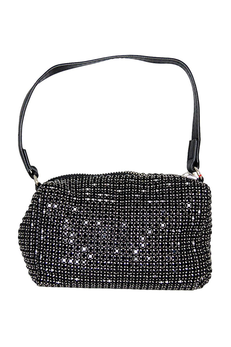 Cara Black Sparkle Handle Bag - ElissaJay Boutique