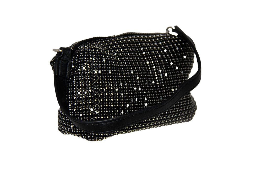 Cara Black Sparkle Handle Bag - ElissaJay Boutique