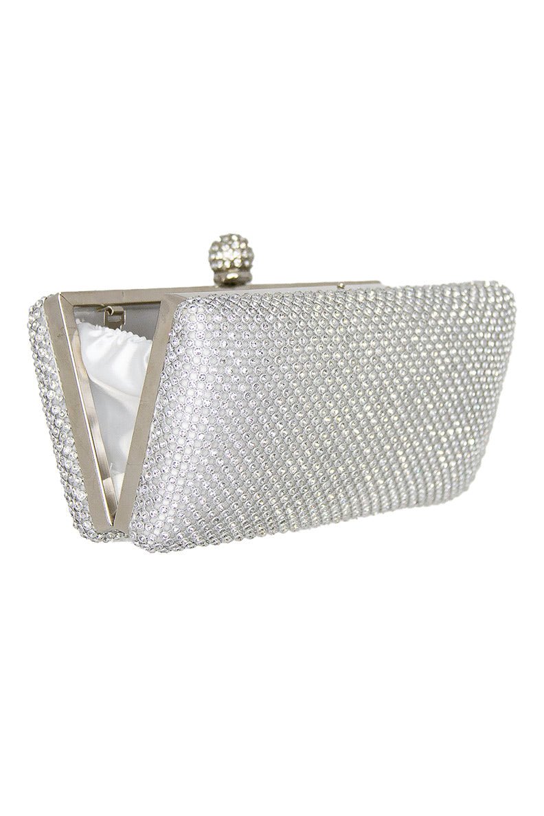 Sophie Silver Diamante Bag - ElissaJay Boutique