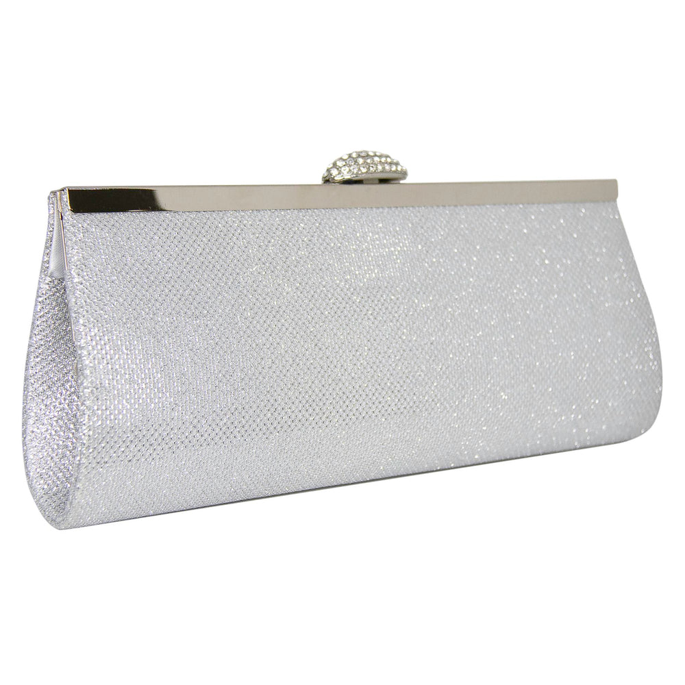 Belle Clutch in Silver - ElissaJay Boutique