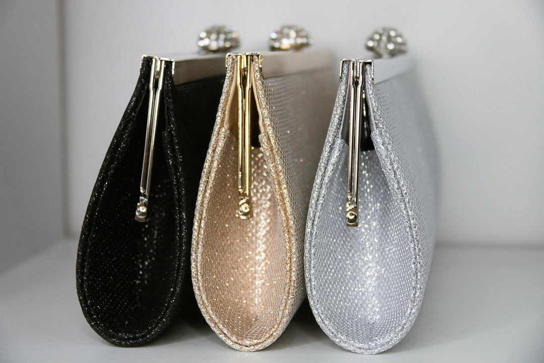 Belle Clutch in Silver - ElissaJay Boutique
