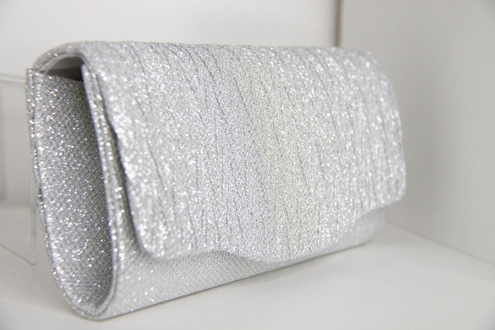 Paige Silver Clutch - ElissaJay Boutique