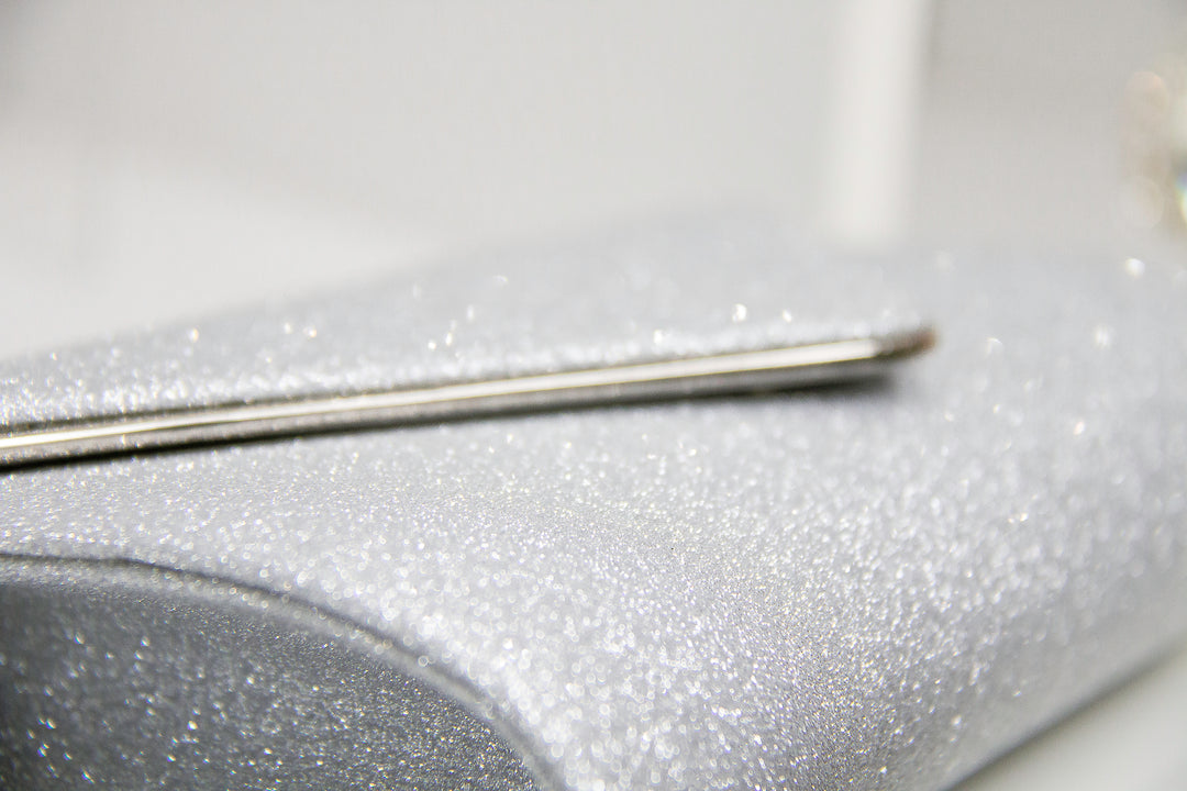 Silver Sparkle Envelope Clutch - ElissaJay Boutique