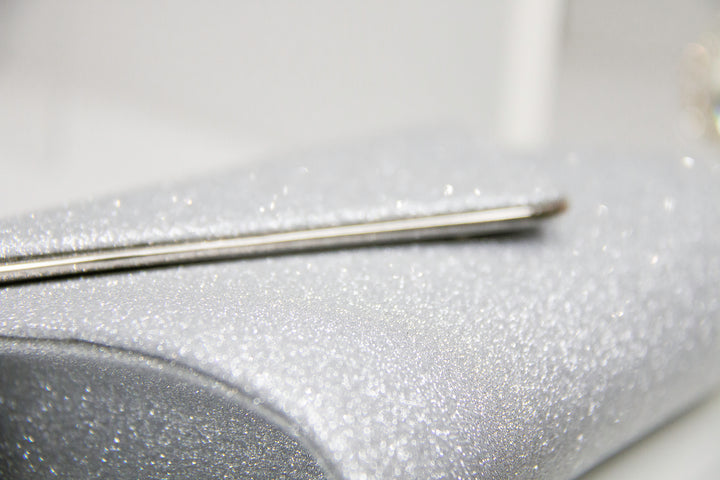 Silver Sparkle Envelope Clutch - ElissaJay Boutique