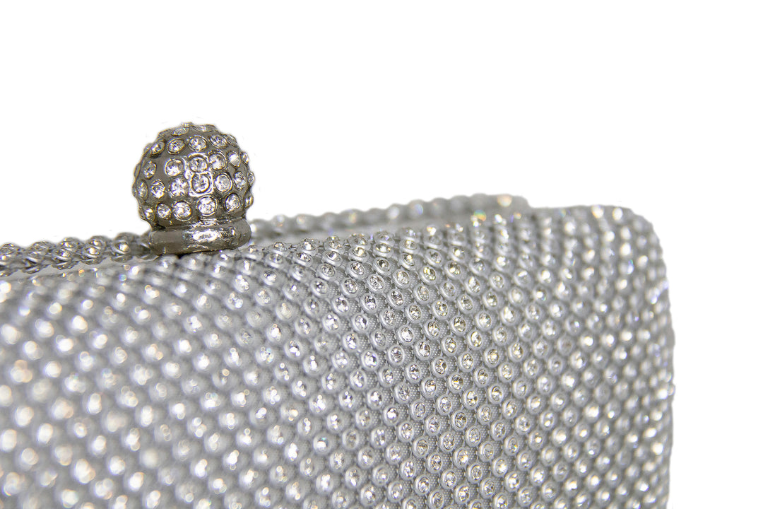 Sophie Silver Diamante Bag - ElissaJay Boutique