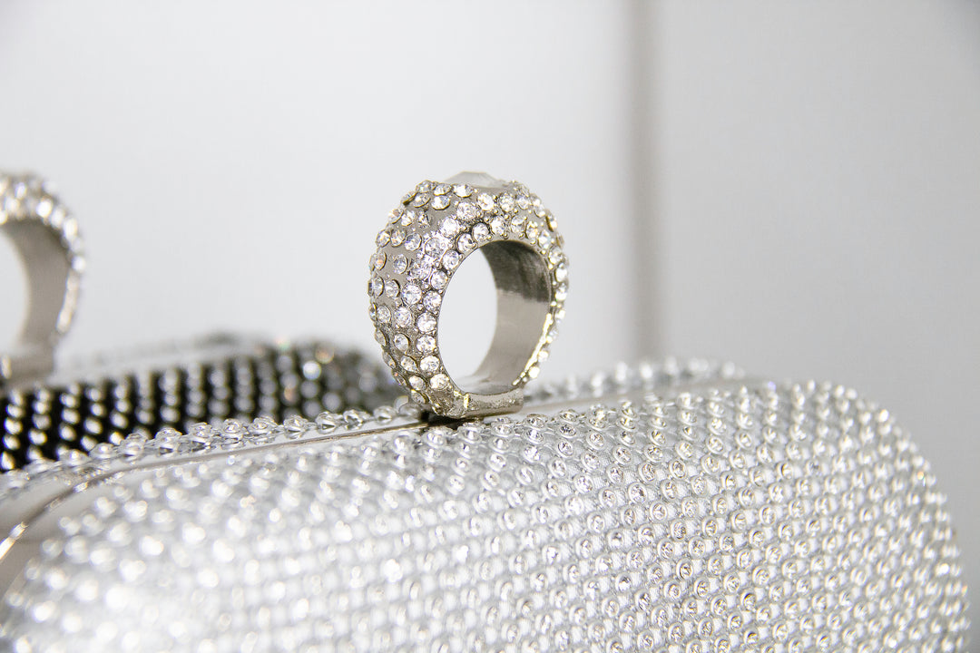 Mimi Silver Ring Clutch - ElissaJay Boutique