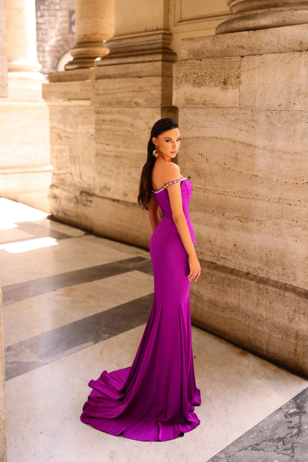Morgan Dress by Nicoletta NC1086 - ElissaJay Boutique