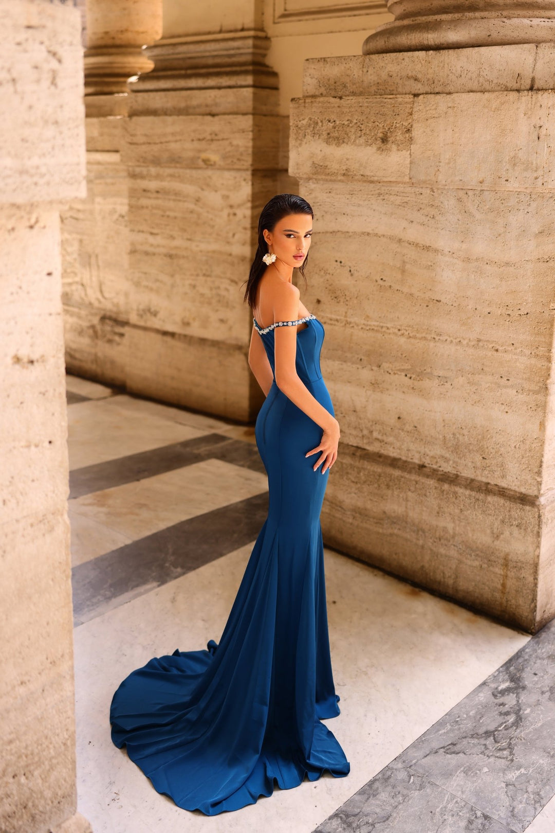 Morgan Dress by Nicoletta NC1086 - ElissaJay Boutique