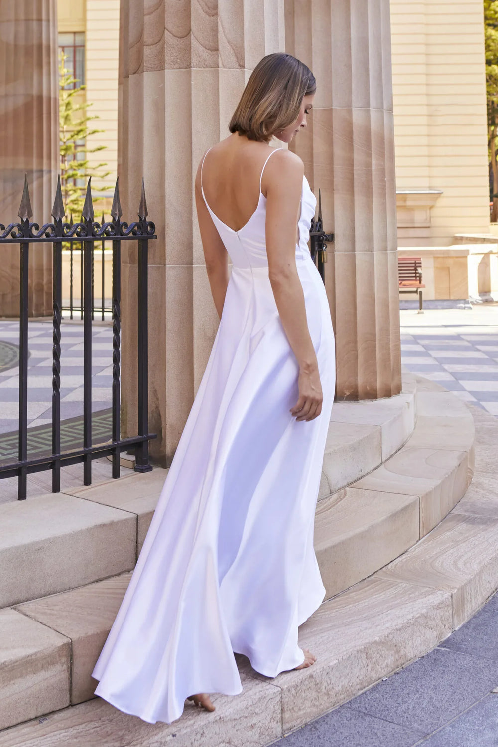Esther Dress in White by Tania Olsen - ElissaJay Boutique
