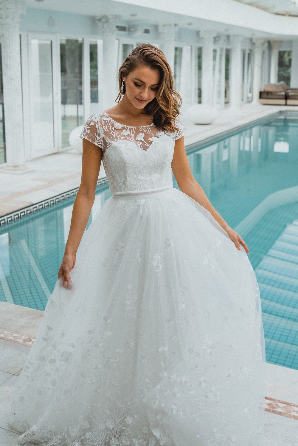 Salvador Detachable Wedding Top by Tania Olsen TC367 – ElissaJay Boutique