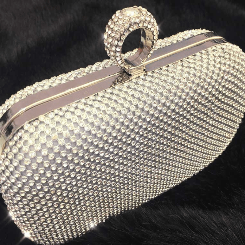 Mimi Silver Ring Clutch - ElissaJay Boutique