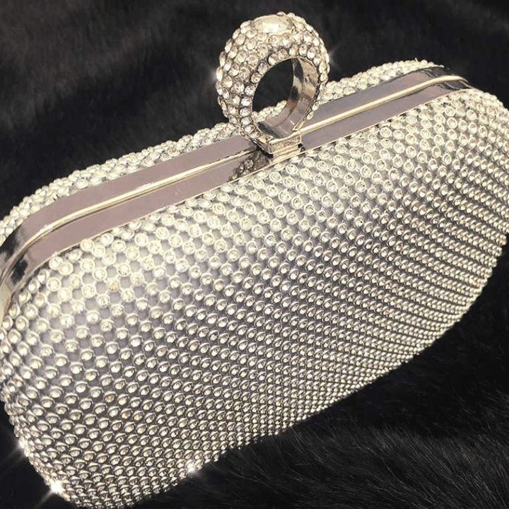 Mimi Silver Ring Clutch - ElissaJay Boutique