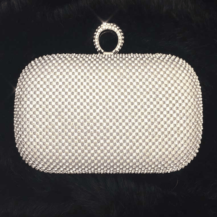 Mimi Silver Ring Clutch - ElissaJay Boutique