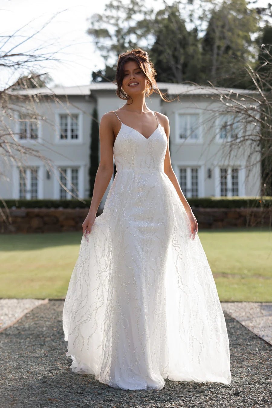 Cassia Dress in Vintage White by Tania Olsen PO2302 - ElissaJay Boutique