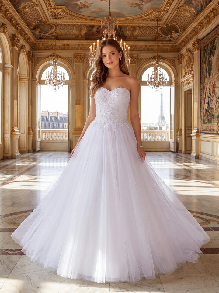 Wendy Dress in White by Nicoletta JP132