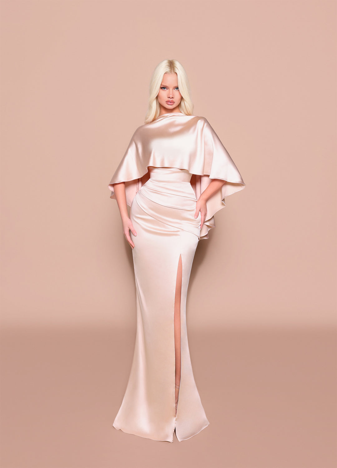 Ava Satin Cape by Nicoletta