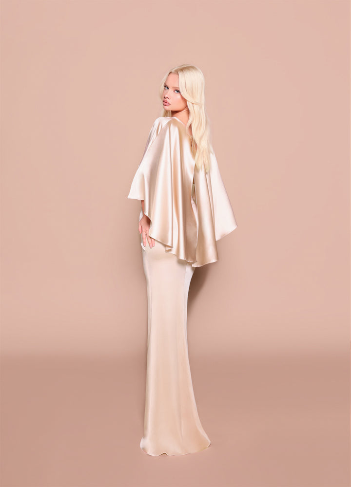 Ava Satin Cape by Nicoletta