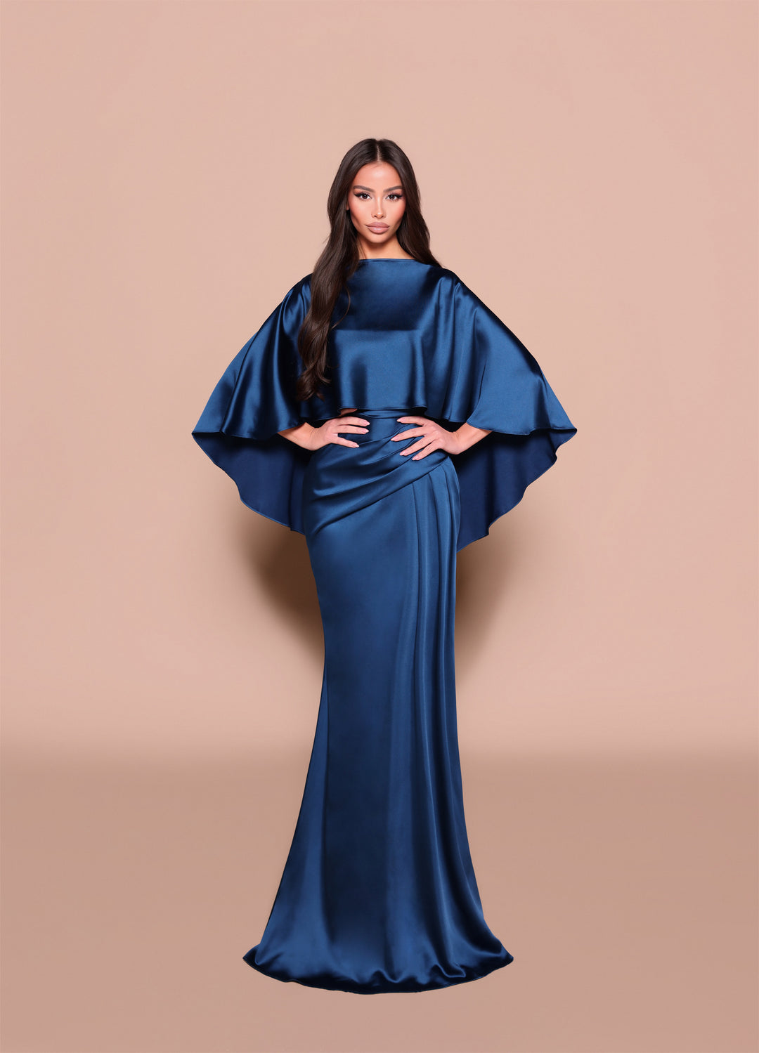 Ava Satin Cape by Nicoletta