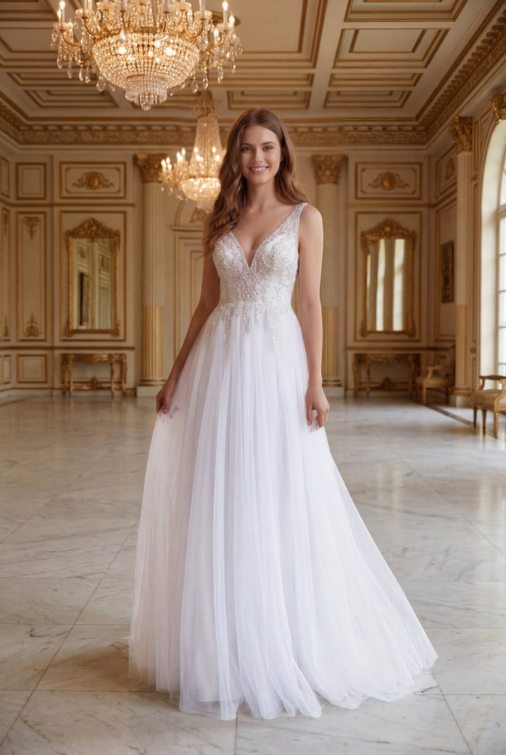 Deborah Dress by Nicoletta in White NC2017