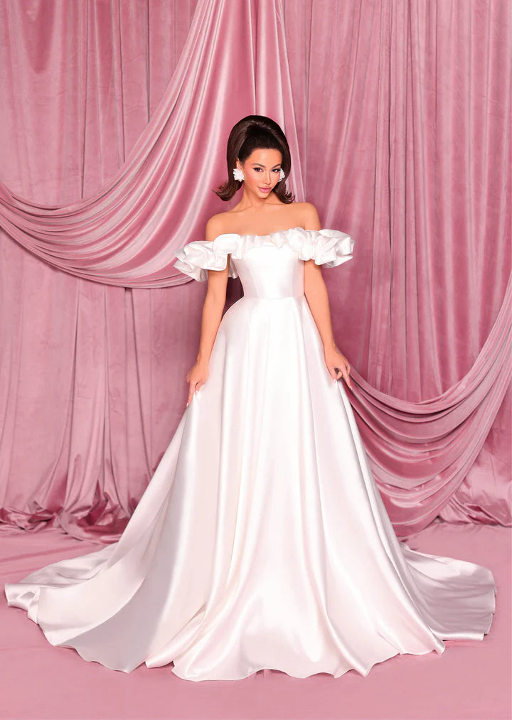 Rachel Dress in Ivory by Nicoletta NC3059