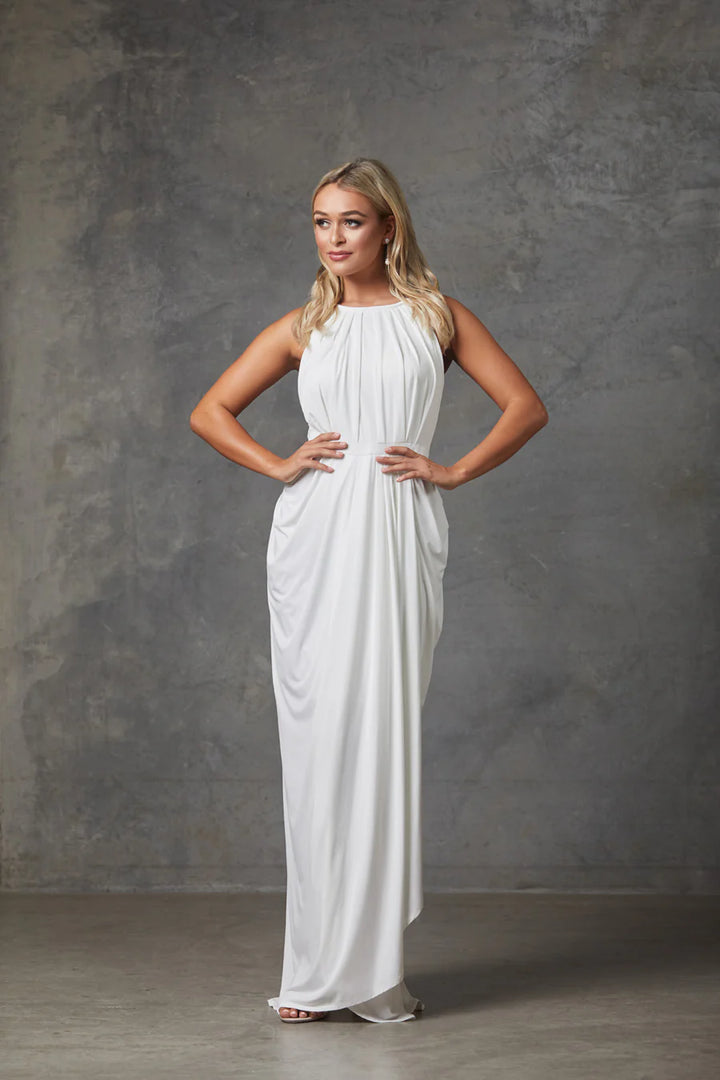 Sandra Dress In White By Tania Olsen TO76
