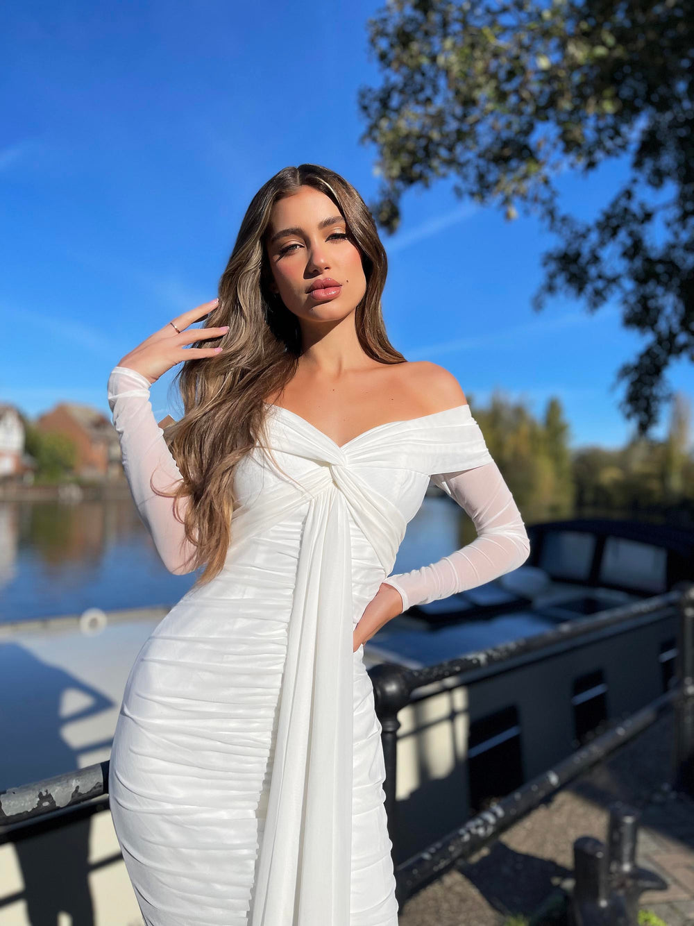 Ivanna Dress in Ivory By Jadore - ElissaJay Boutique