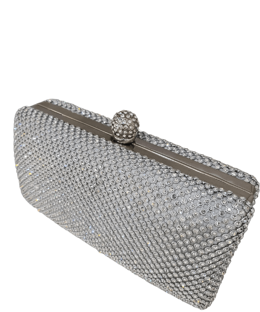 Sophie Silver Diamante Bag - ElissaJay Boutique