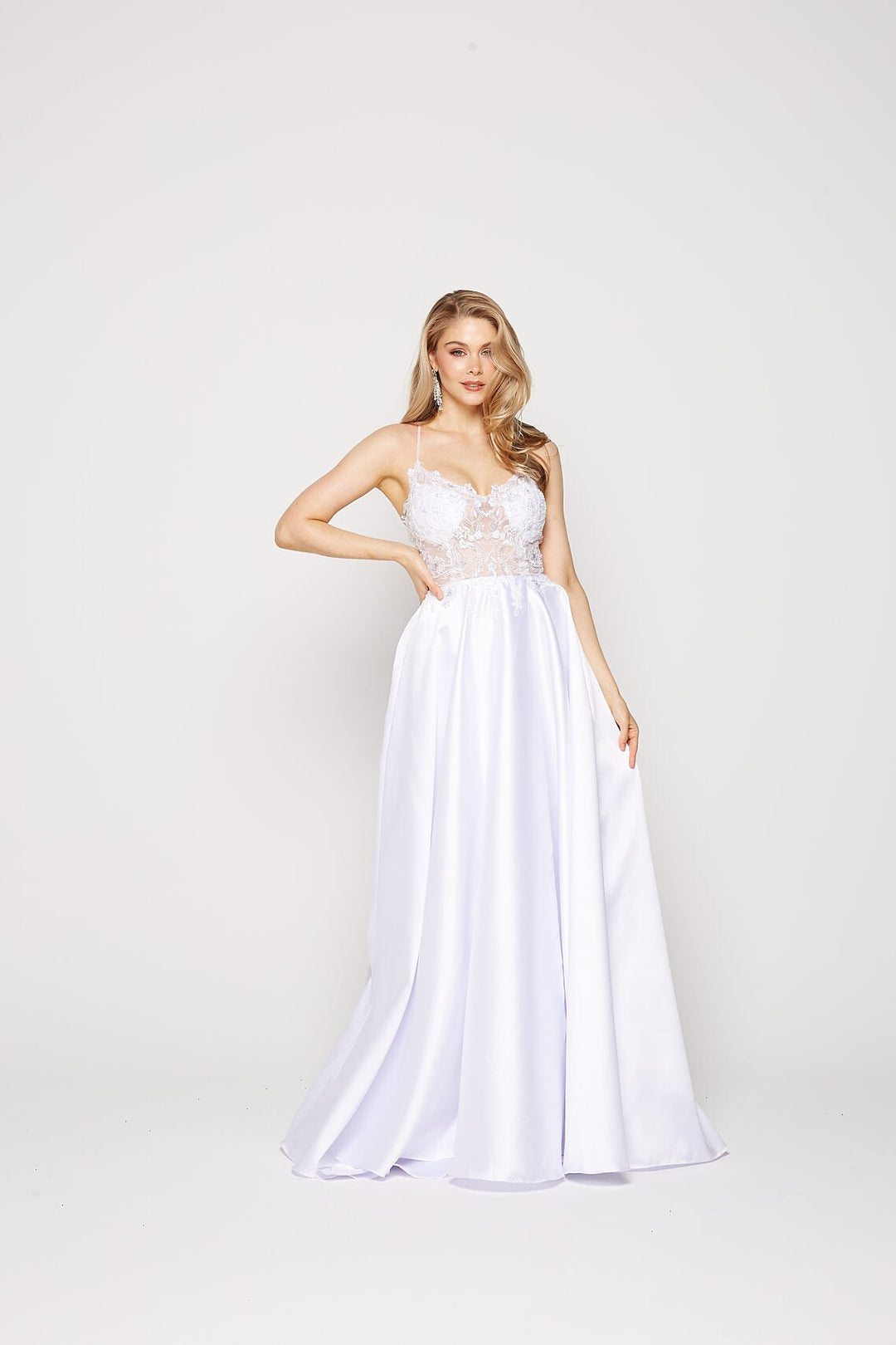Jacinta Dress in White by Tania Olsen PO2355 - ElissaJay Boutique
