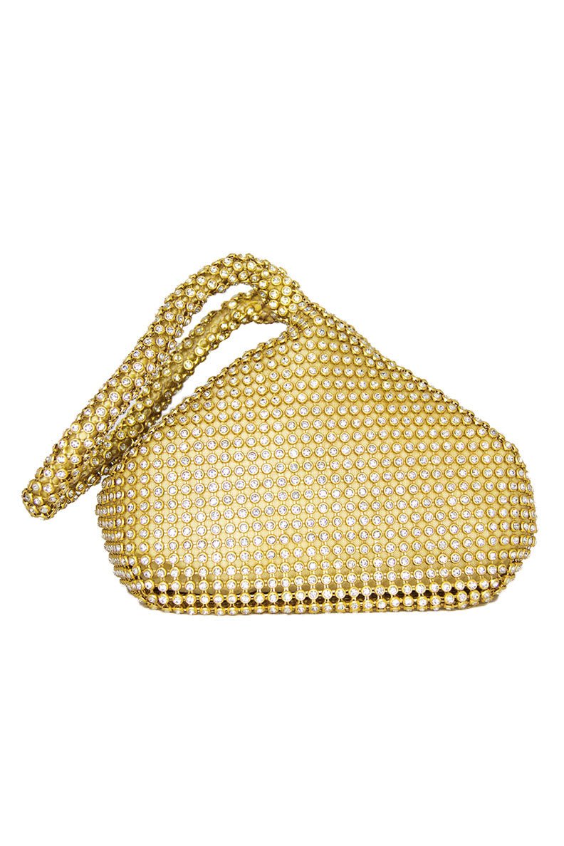 Gold Diamante Wristlet Bag - ElissaJay Boutique