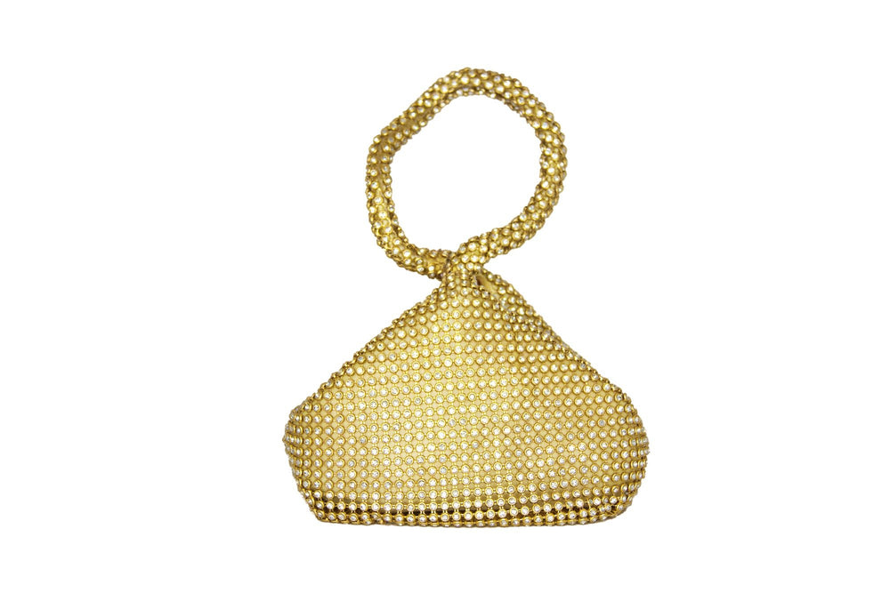Gold Diamante Wristlet Bag - ElissaJay Boutique