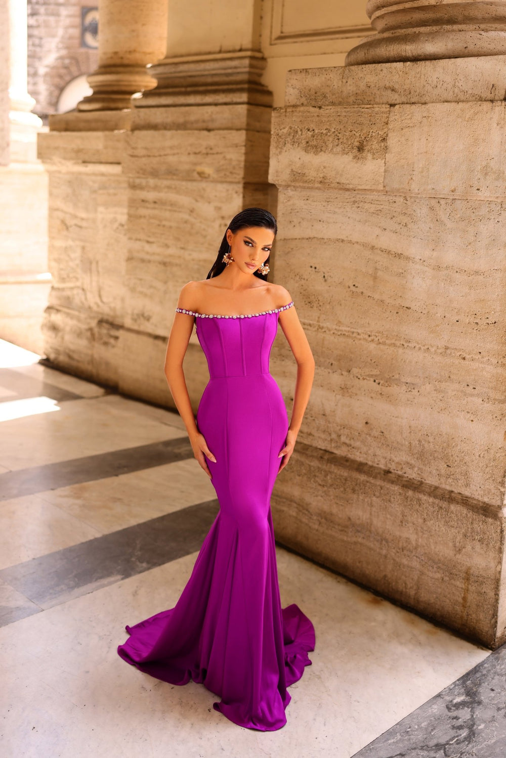 Morgan Dress by Nicoletta NC1086 - ElissaJay Boutique