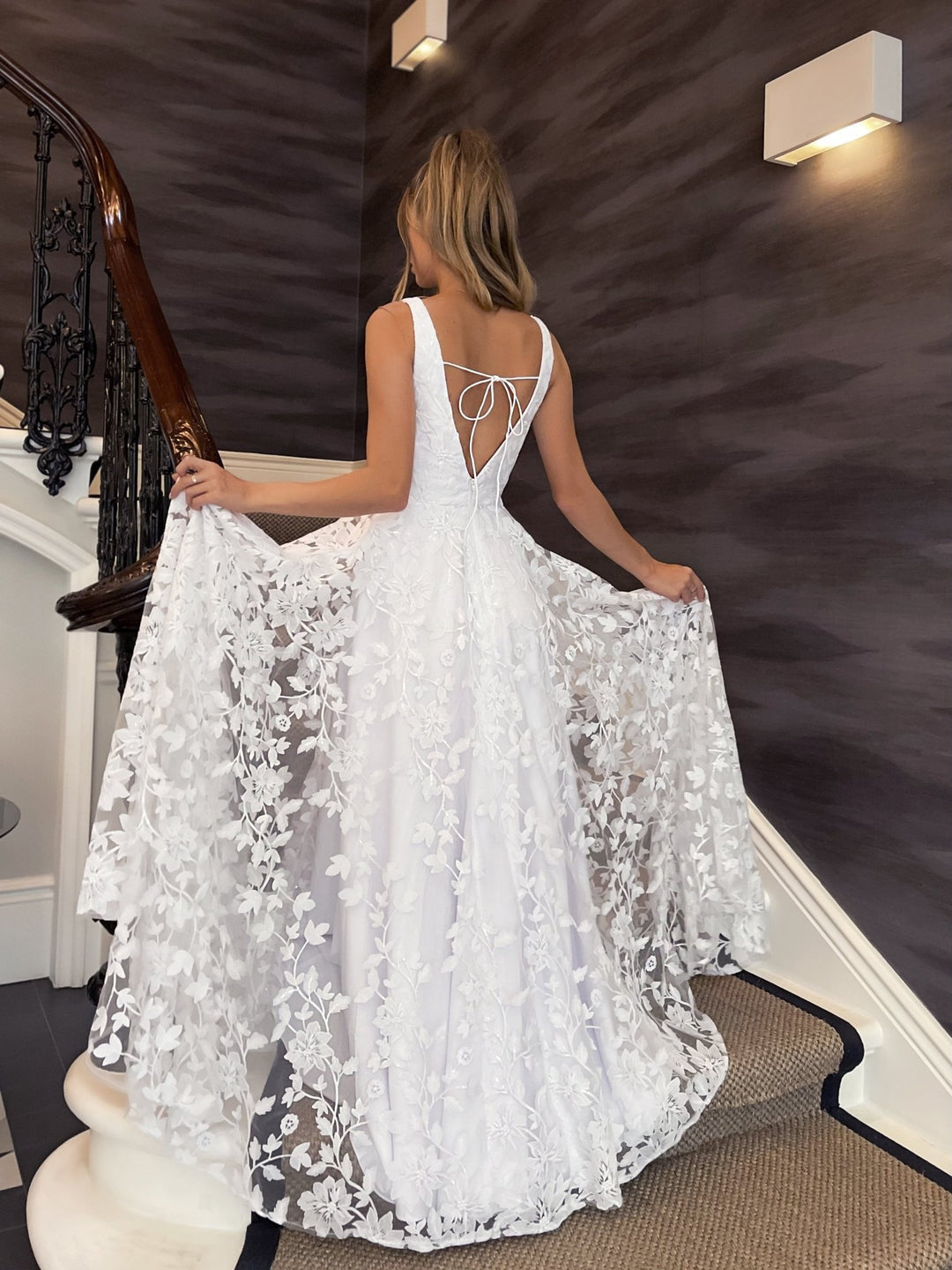 Amani Dress in White by Jadore JP140 - ElissaJay Boutique