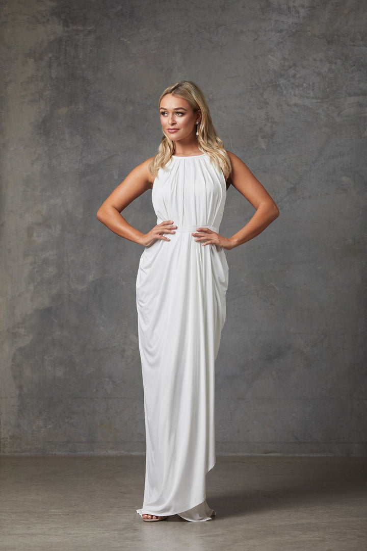 Sandra Dress In White By Tania Olsen TO76 - ElissaJay Boutique