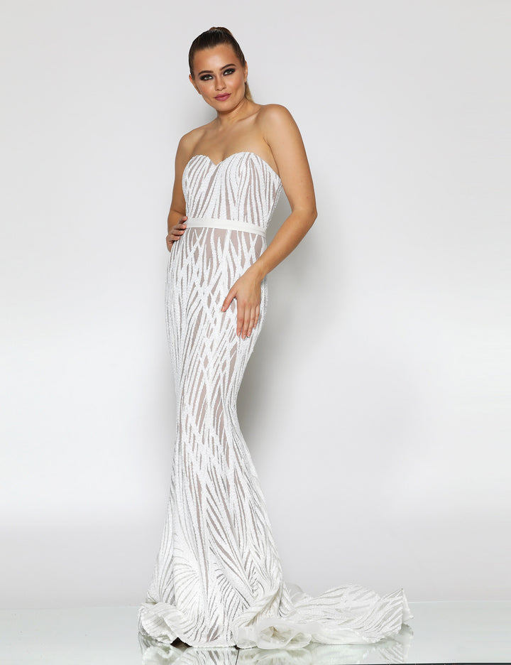Celeste Dress White By Jadore